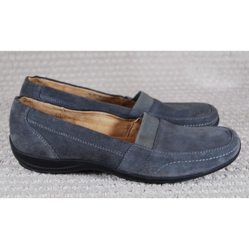 Naturalizer Women's Fritz Grey Flat Casual Comfort Slip On Shoes 7.5 M Work Wear